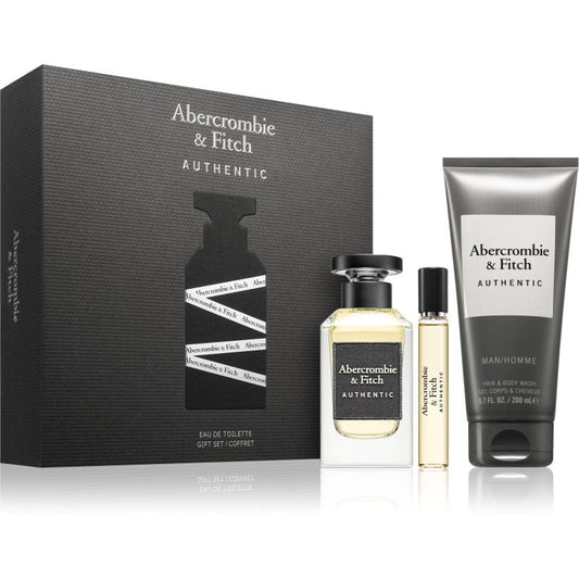 ABERCROMIE & FITCH AF HOL GS AUTHENTIC MEN 3PC 100ML+15ML+200 HBW